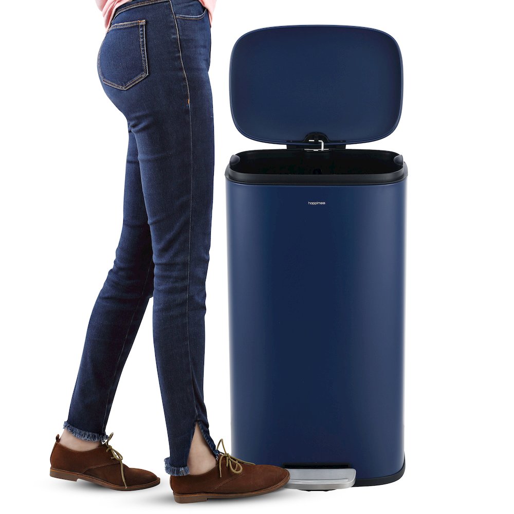 Connor Rectangular Trash Can With Soft-Close Lid And Free Mini Trash Can. Picture 4