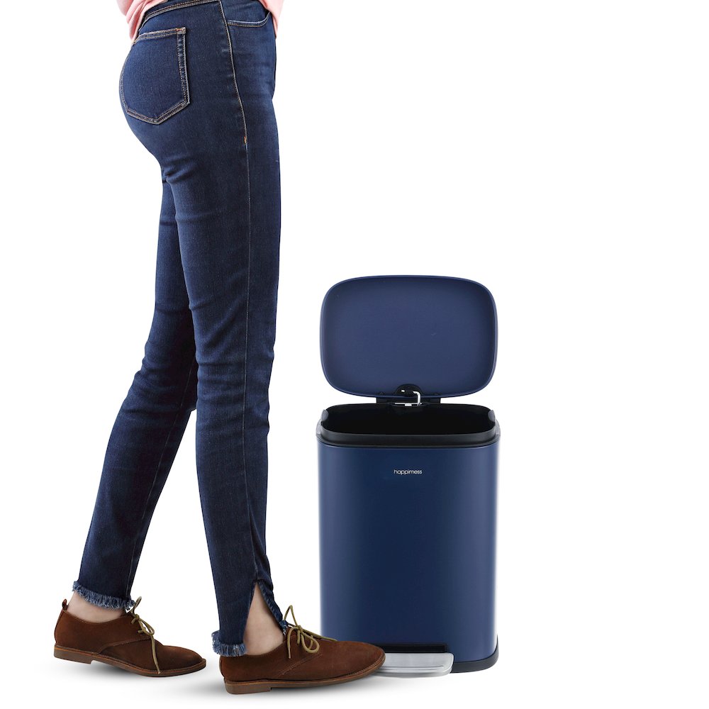 Connor Rectangular Trash Can With Soft-Close Lid And Free Mini Trash Can. Picture 3