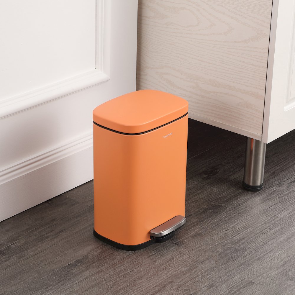 Connor Rectangular Trash Can with Soft-Close Lid and FREE Mini Trash Can. Picture 1