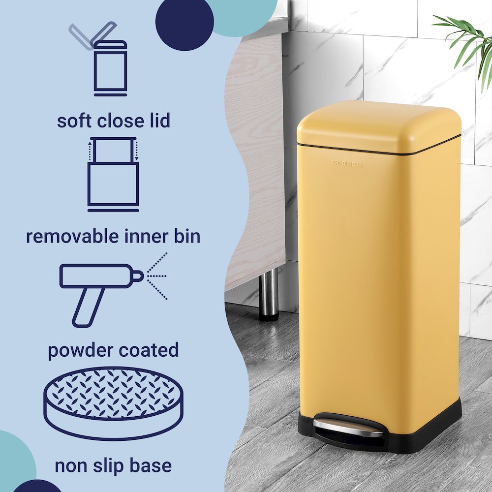 Betty Retro 8-Gallon Step-Open Trash Can. Picture 4