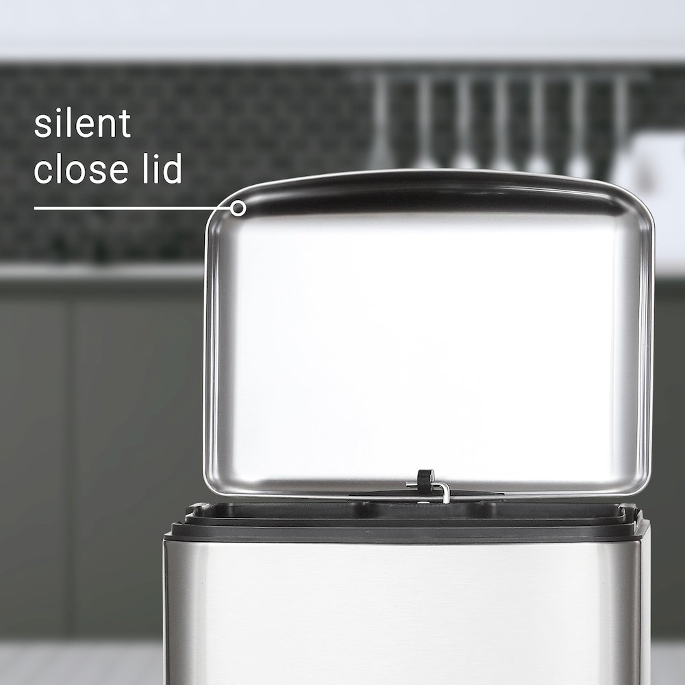 Ashley Rectangular Trash Can With Soft-Close Lid With Mini Trash Can. Picture 11