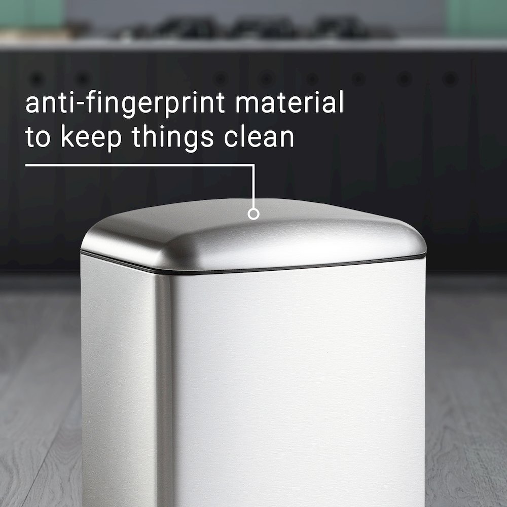 Ashley Rectangular Trash Can With Soft-Close Lid With Mini Trash Can. Picture 12