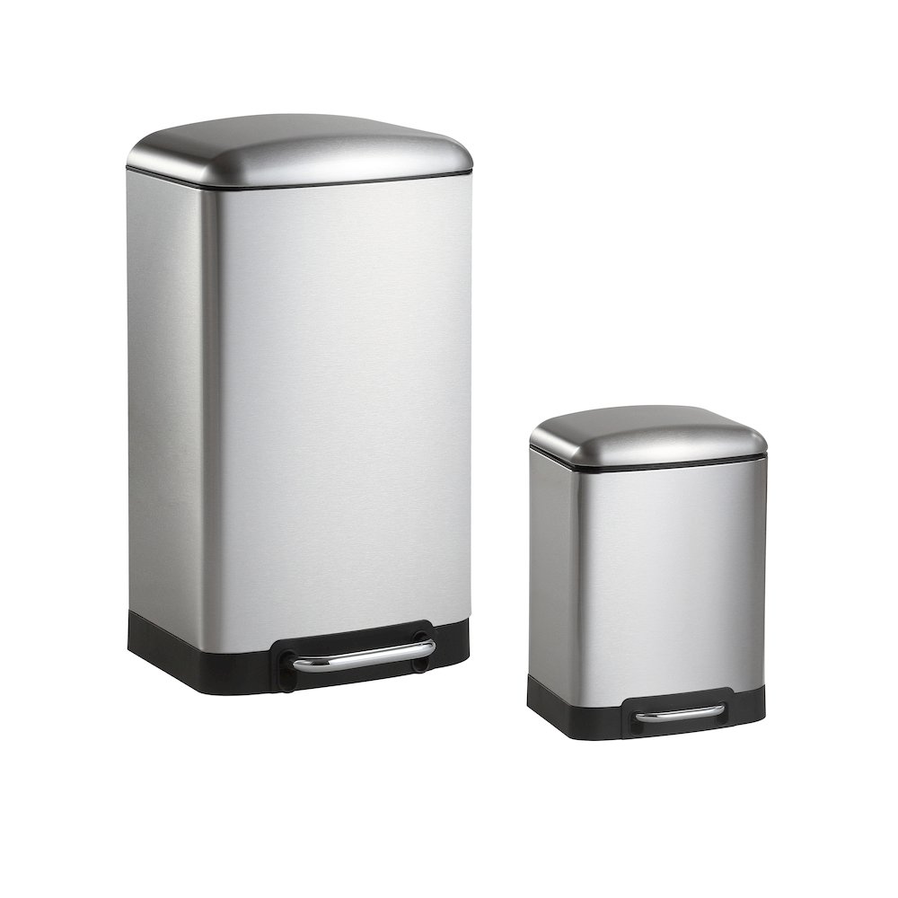 Ashley Rectangular Trash Can With Soft-Close Lid With Mini Trash Can. Picture 3