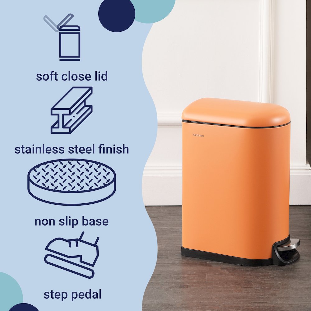 Roland Mini Step-Open Trash Can. Picture 2