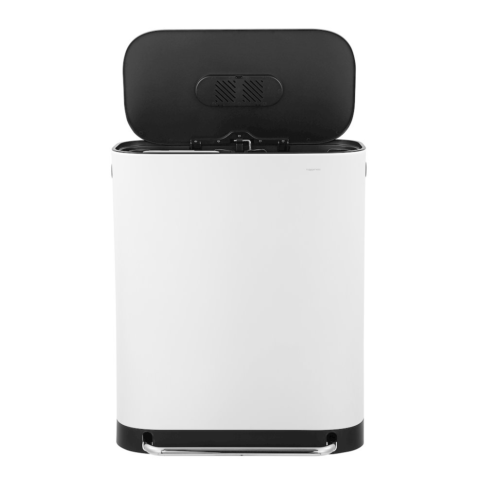 Beni Kitchen Trash/Recycling Double-Bucket Step-Open Trash Can With Liners. Picture 7