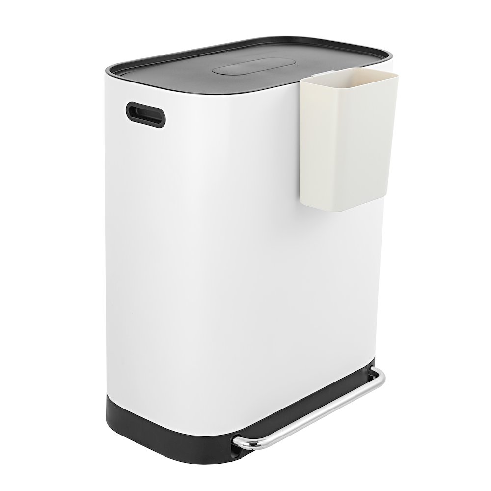 Beni Kitchen Trash/Recycling Double-Bucket Step-Open Trash Can With Liners. Picture 8