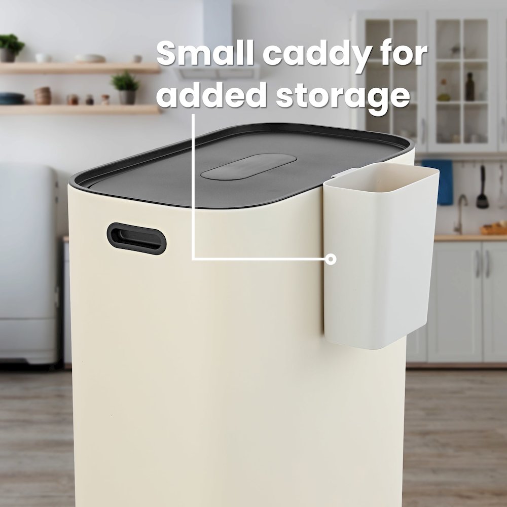 Beni Kitchen Trash/Recycling Double-Bucket Step-Open Trash Can With Liners. Picture 13