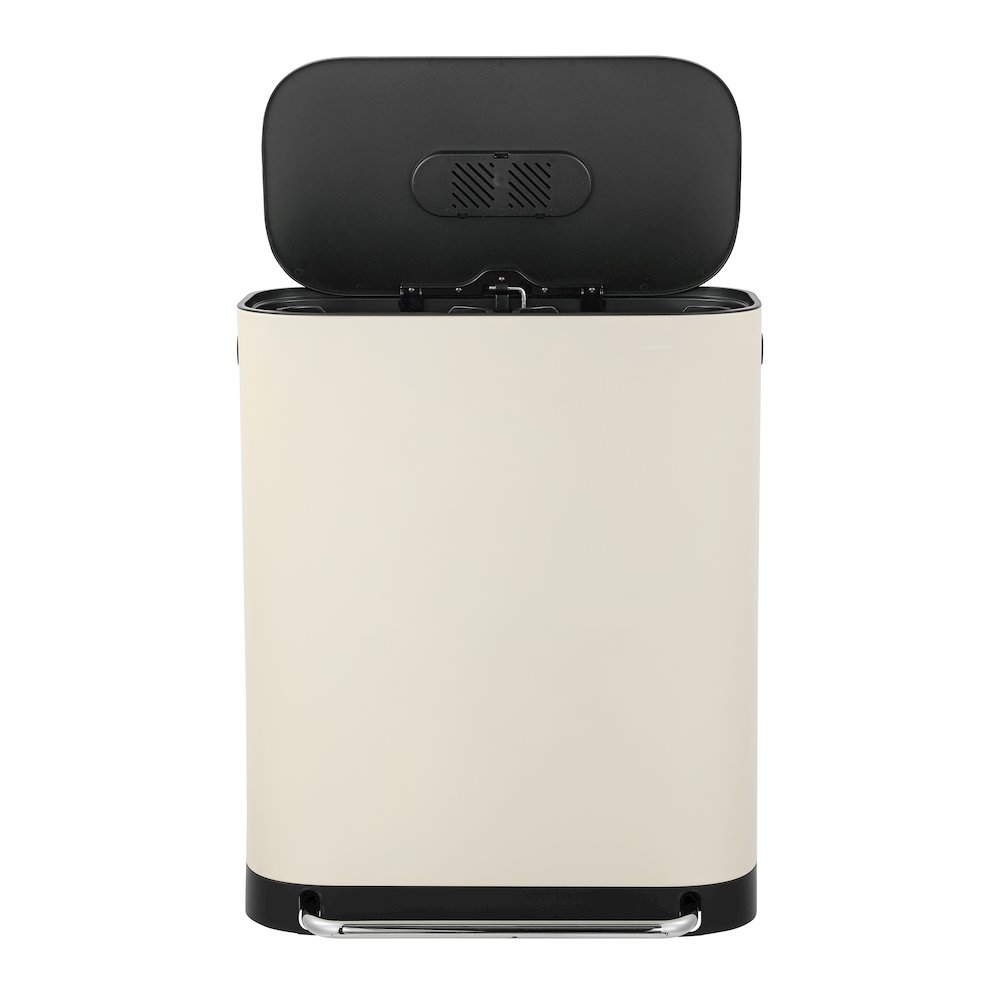 Beni Kitchen Trash/Recycling Double-Bucket Step-Open Trash Can With Liners. Picture 7