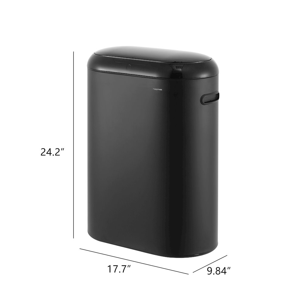 Robo Kitchen Slim Oval Motion Sensor Touchless Trash Can With Touch Mode. Picture 2