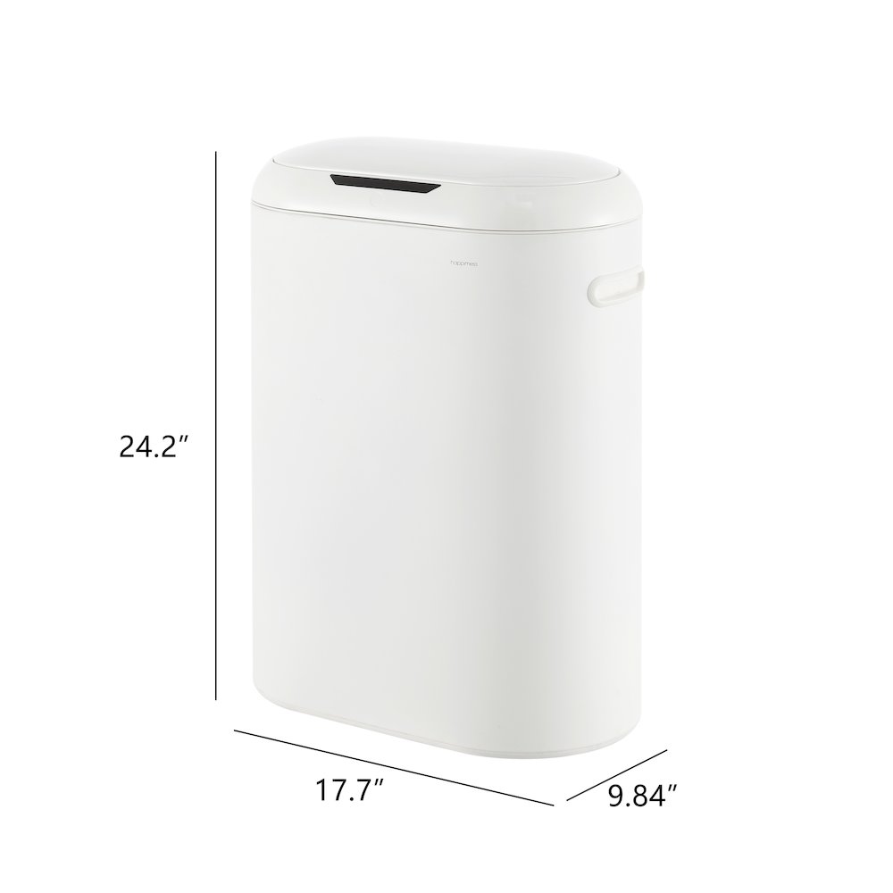 Robo Kitchen Slim Oval Motion Sensor Touchless Trash Can With Touch Mode. Picture 2