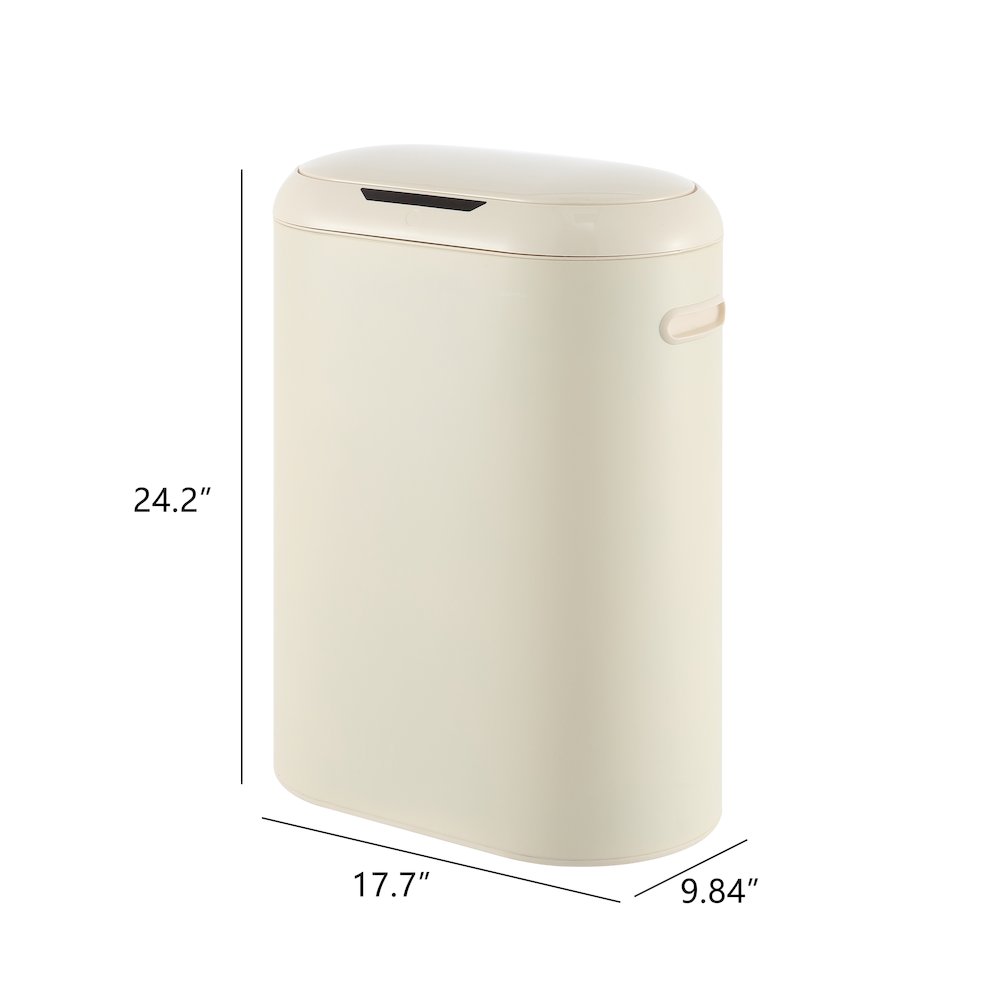 Robo Kitchen Slim Oval Motion Sensor Touchless Trash Can With Touch Mode. Picture 2