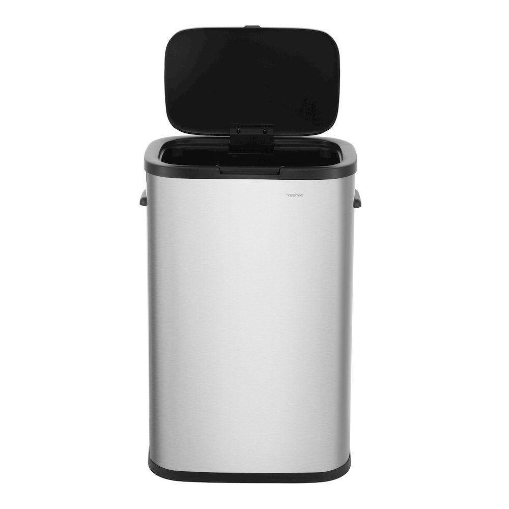 Tammi Kitchen Slim Metal Push Button Trash Can. Picture 1
