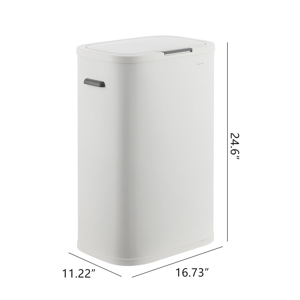 Tammi Kitchen Slim Metal Push Button Trash Can. Picture 2
