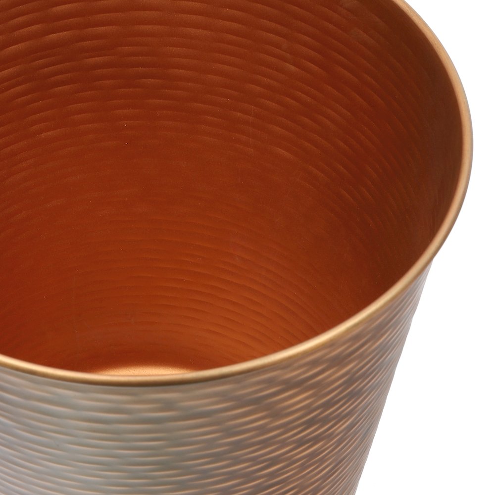 Remi Modern Classic Textured Steel 2 Gal Waste Bin, Antique Copper (Set of 2). Picture 4