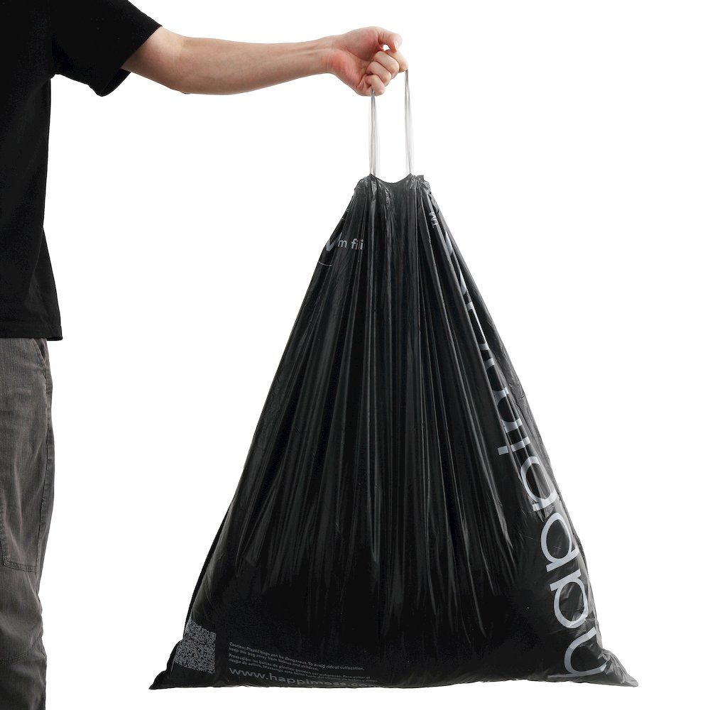 30 Gallon Drawstring Unscented Trash Can Liner, Black (100-Count). Picture 4