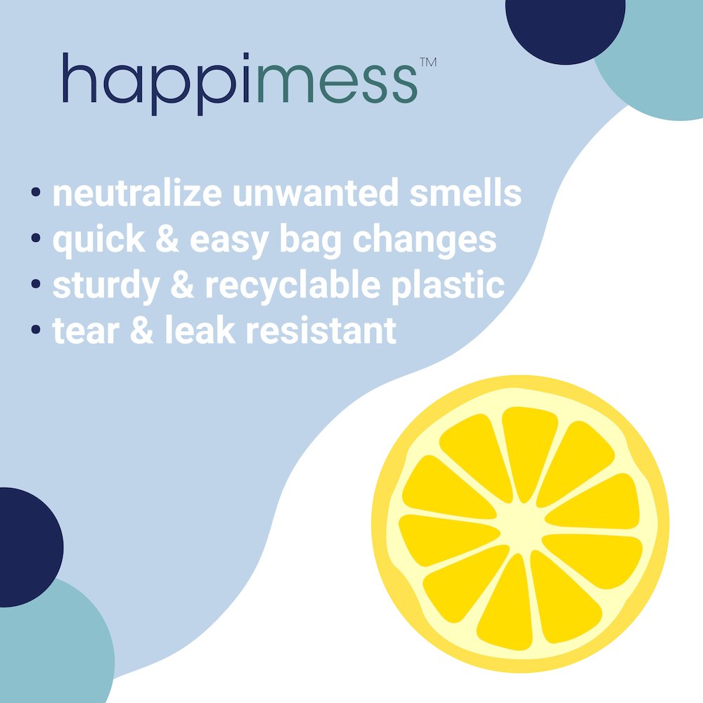 happimess Lemon Scented Drawstring Trash Can Liner. Picture 1