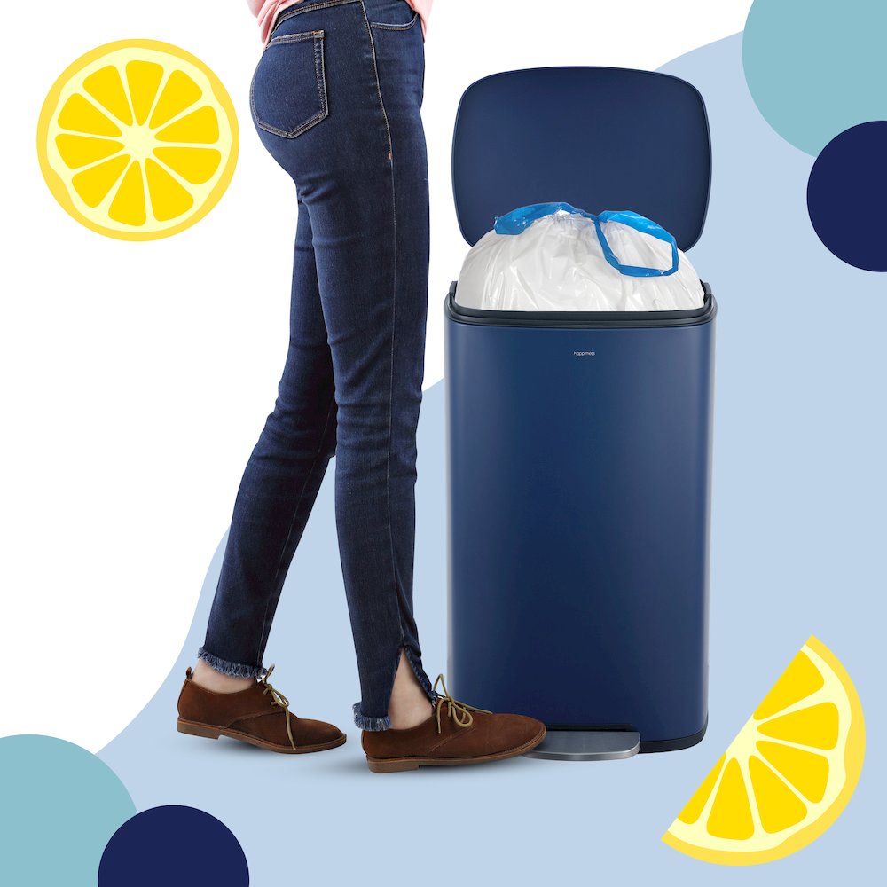happimess Lemon Scented Drawstring Trash Can Liner. Picture 3