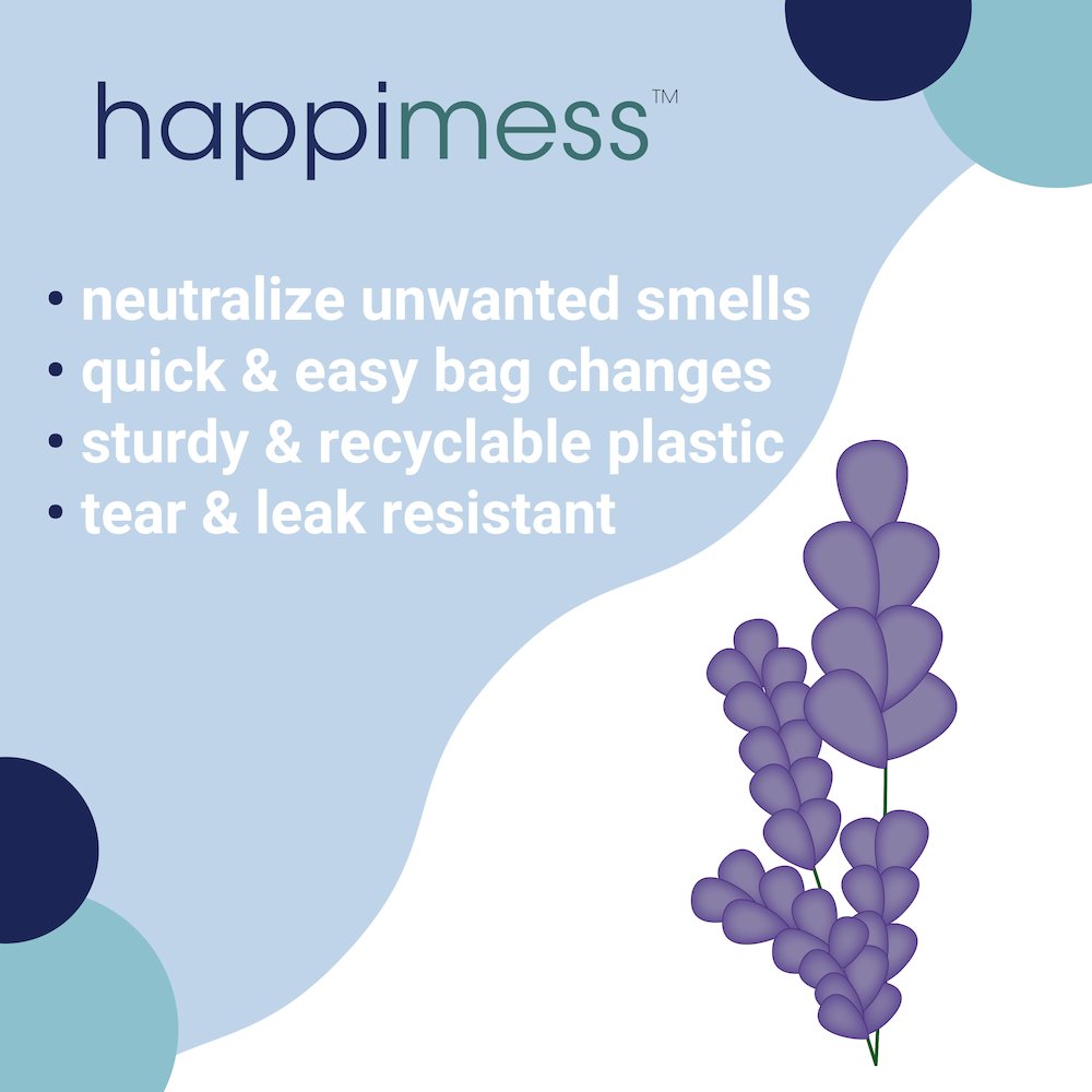 happimess Lavender Scented Drawstring Trash Can Liner. Picture 1