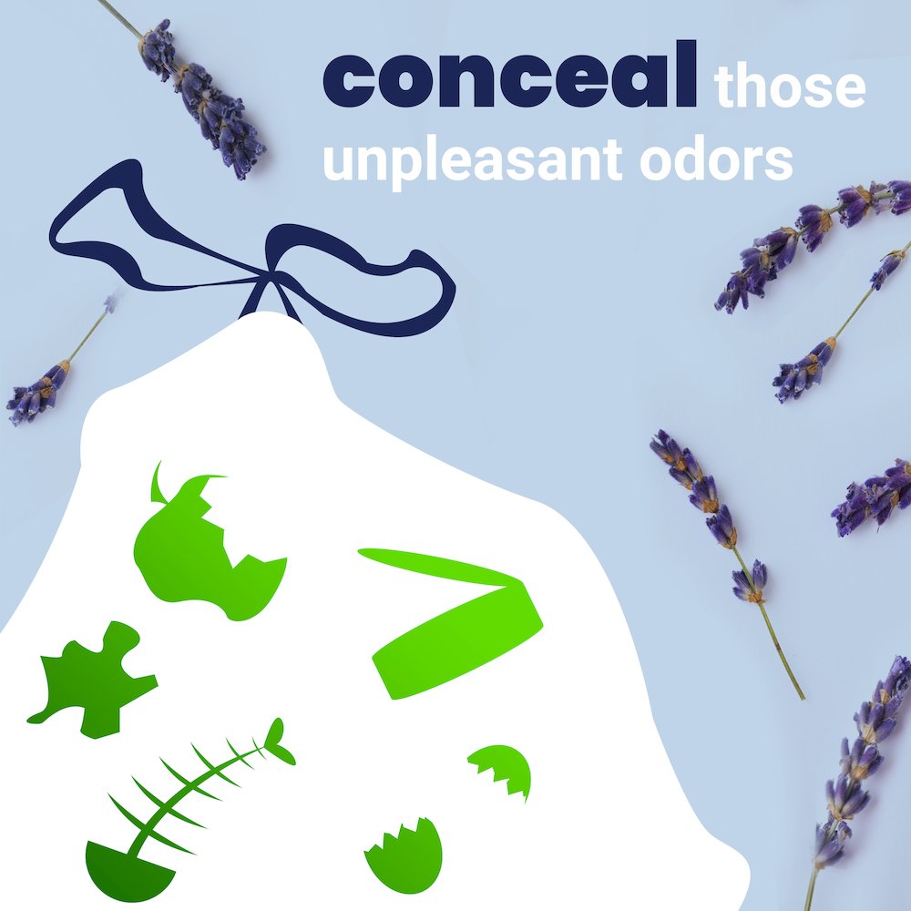 happimess Lavender Scented Drawstring Trash Can Liner. Picture 2