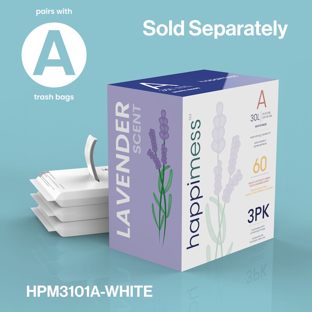 happimess Lavender Scented Drawstring Trash Can Liner. Picture 4