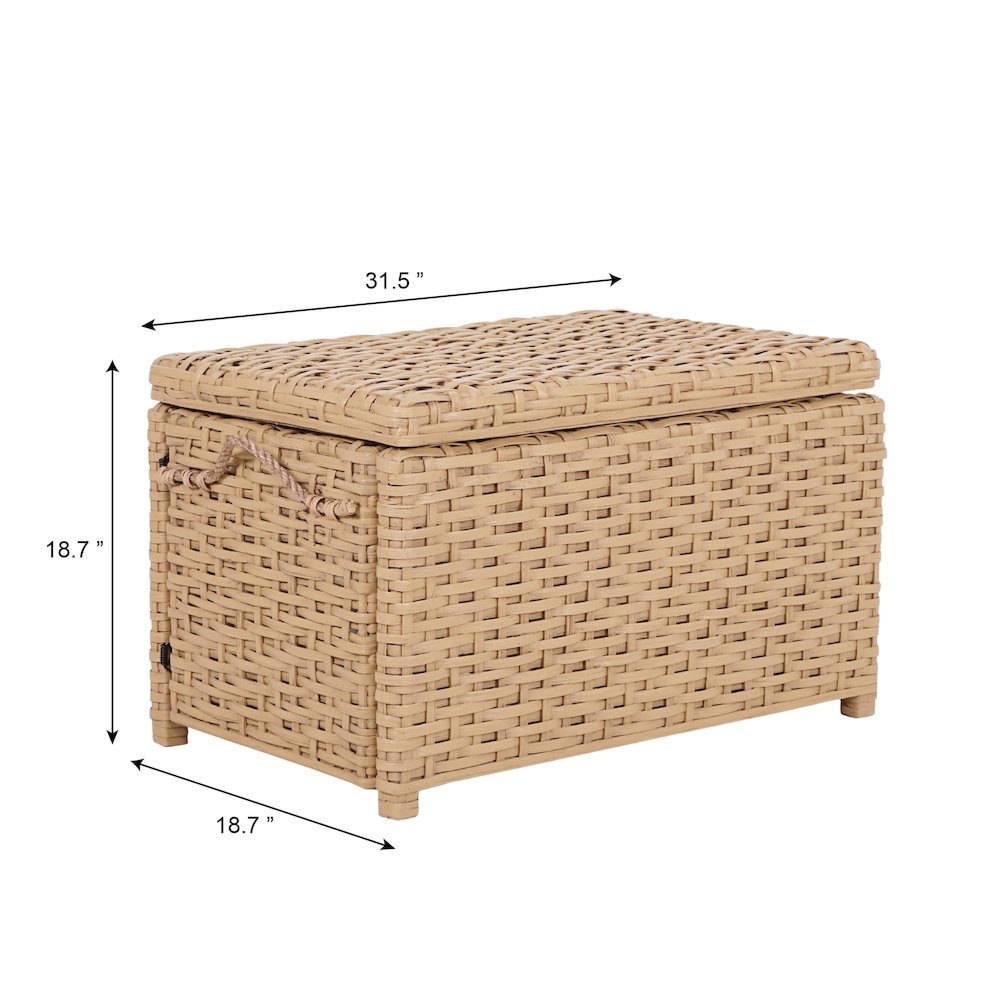 Jacob Handwoven Wicker Storage Trunk. Picture 2