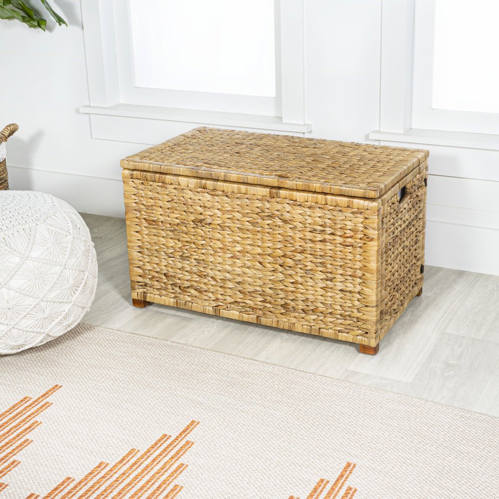 Anada Wicker Weave Storage Trunk. Picture 2