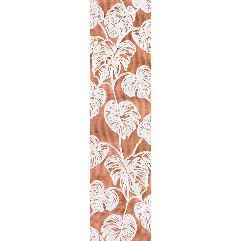 Tobago High-Low Two Tone Monstera Leaf Area Rug. Picture 1