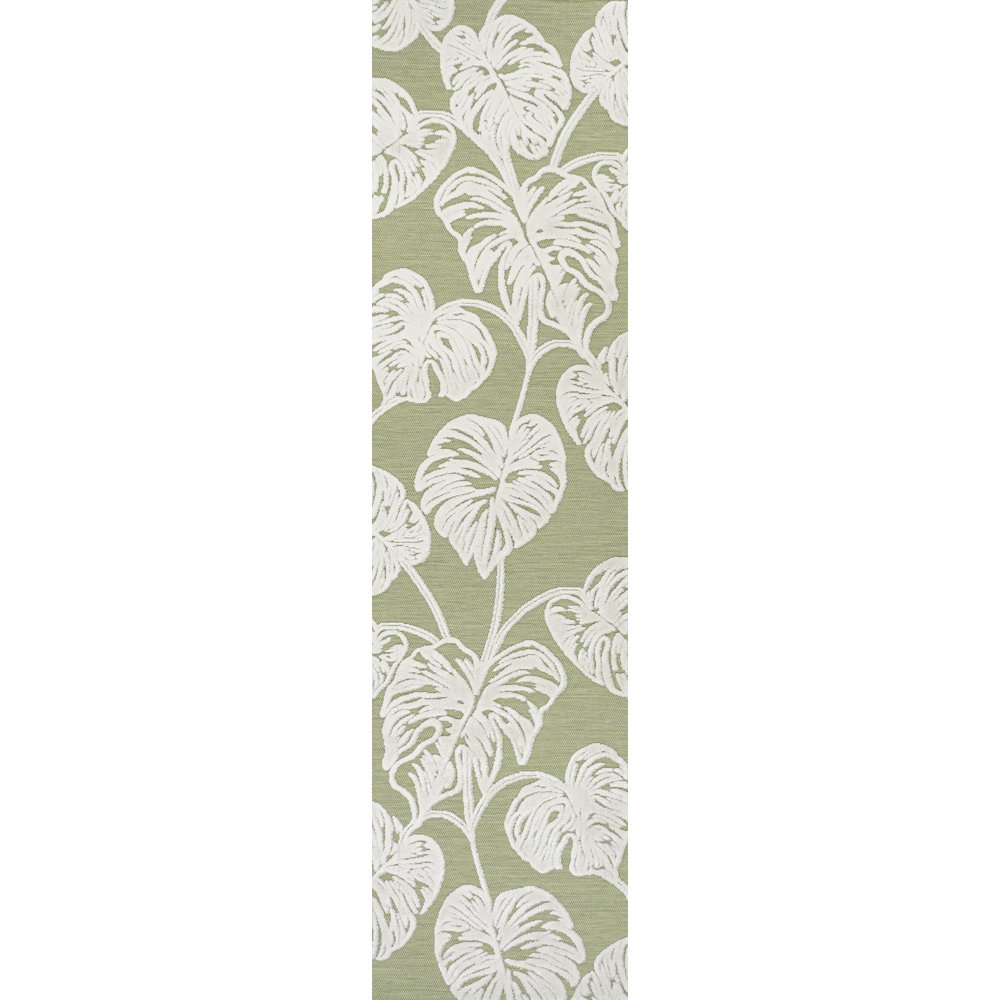 Tobago High-Low Two Tone Monstera Leaf Area Rug. Picture 1