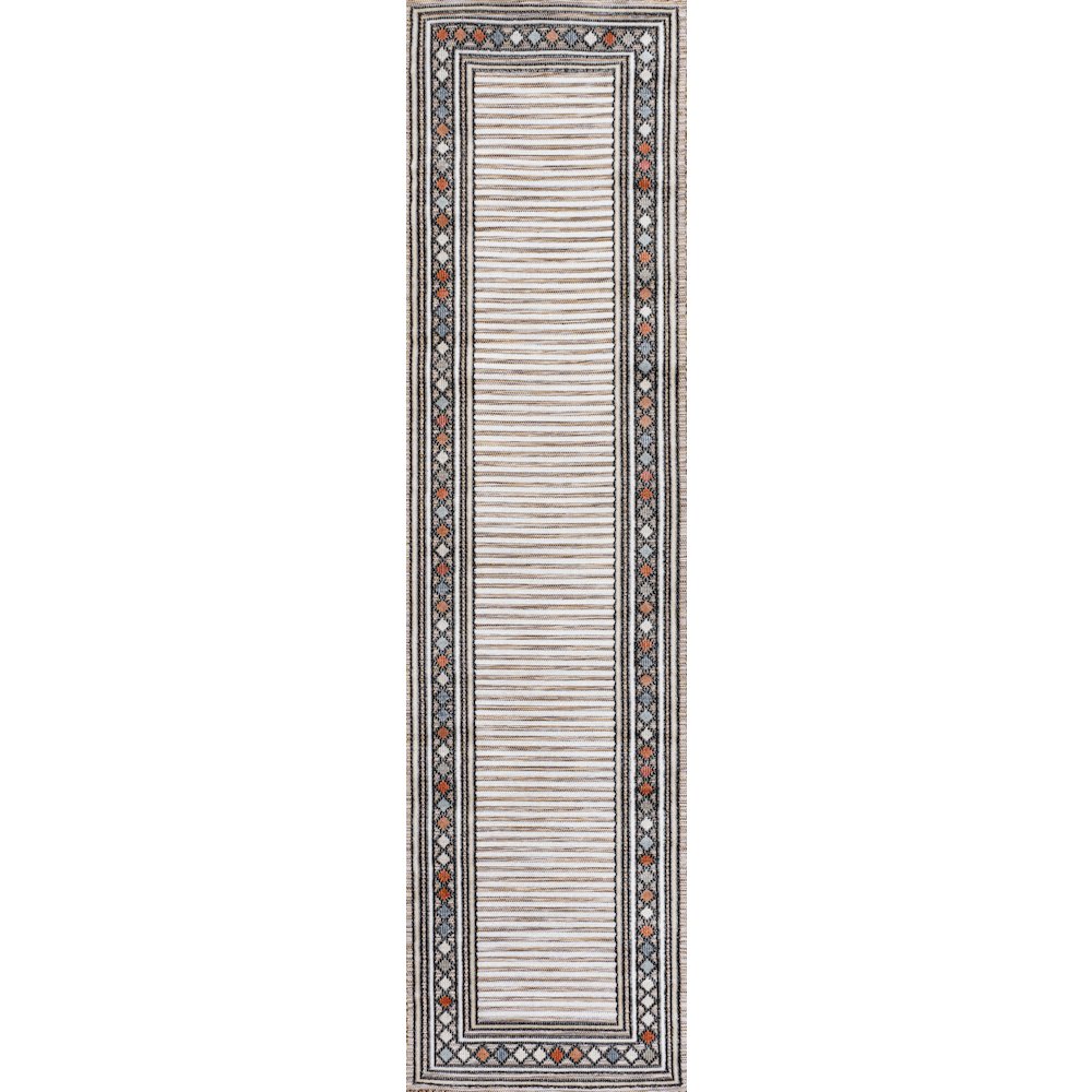 Sebastian High-Low Modern Diamond Border Area Rug. Picture 1