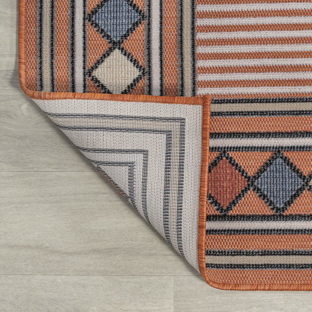 Sebastian High-Low Modern Diamond Border Area Rug. Picture 6