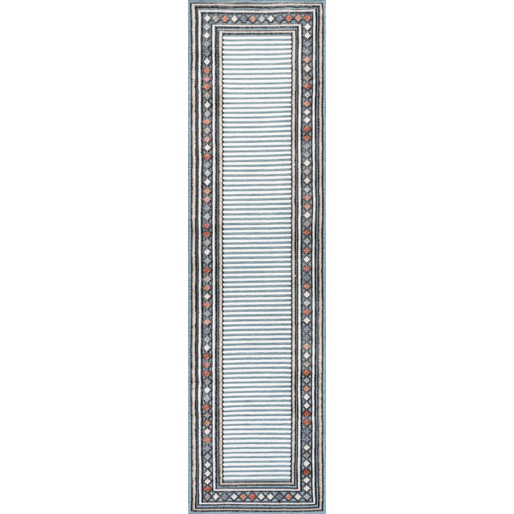 Sebastian High-Low Modern Diamond Border Area Rug. Picture 1