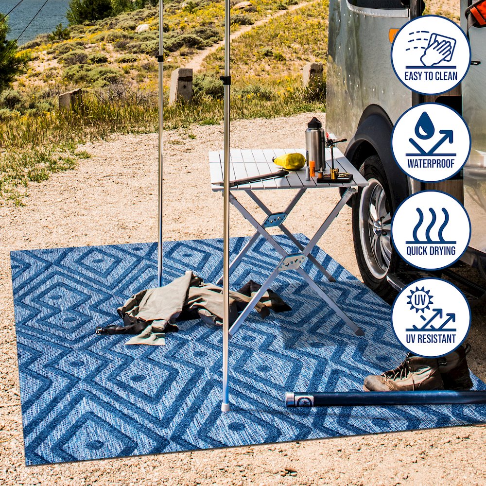 Balansat Moroccan Diamond Indoor/Outdoor Area Rug. Picture 10