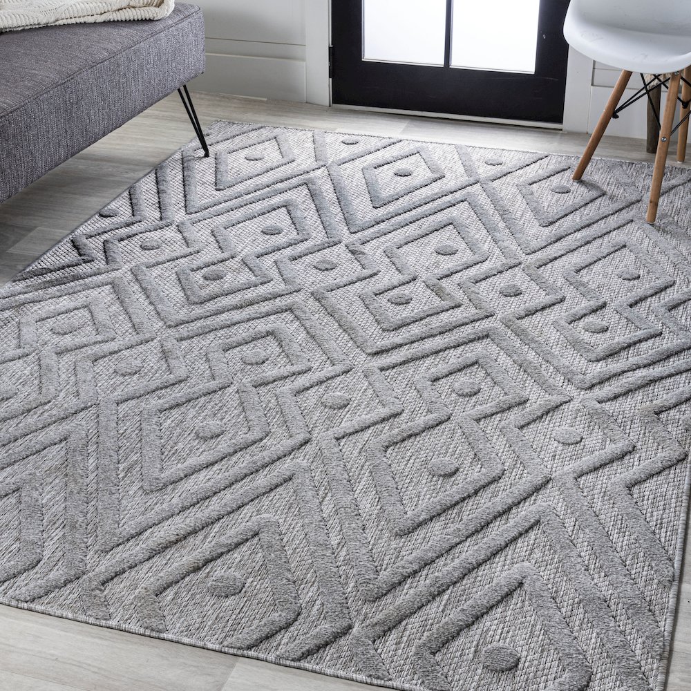 Balansat Moroccan Diamond Indoor/Outdoor Area Rug. Picture 2