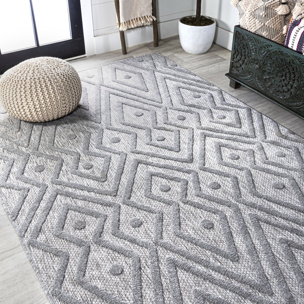 Balansat Moroccan Diamond Indoor/Outdoor Area Rug. Picture 4