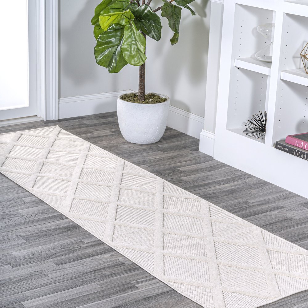 Salines Diamond Trellis Indoor/Outdoor Area Rug. Picture 2
