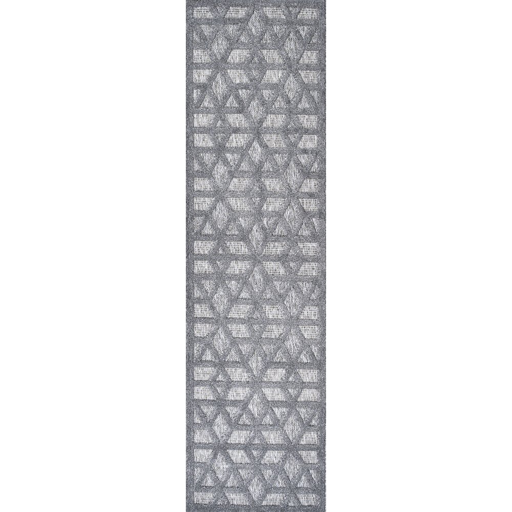 Talaia Neutral Geometric Indoor/Outdoor Area Rug. Picture 1