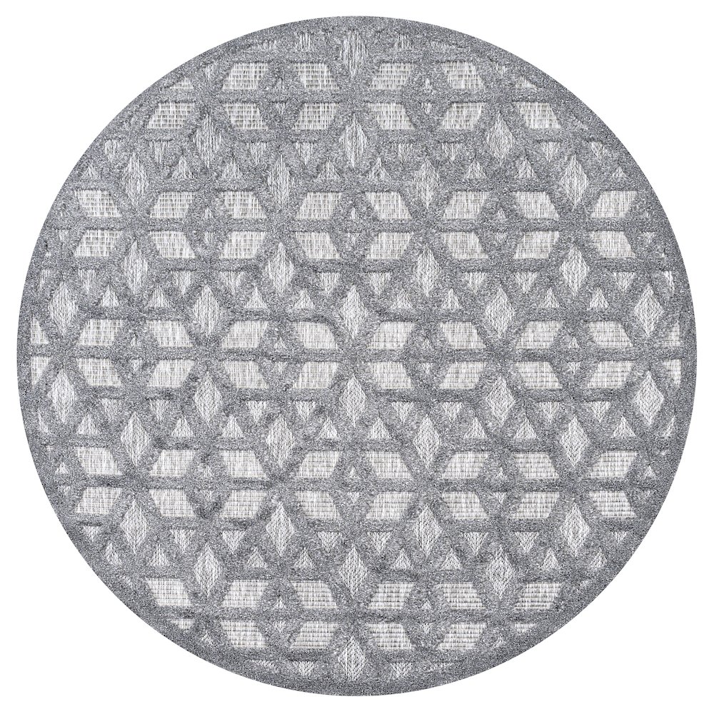 Talaia Neutral Geometric Indoor/Outdoor Area Rug. Picture 1