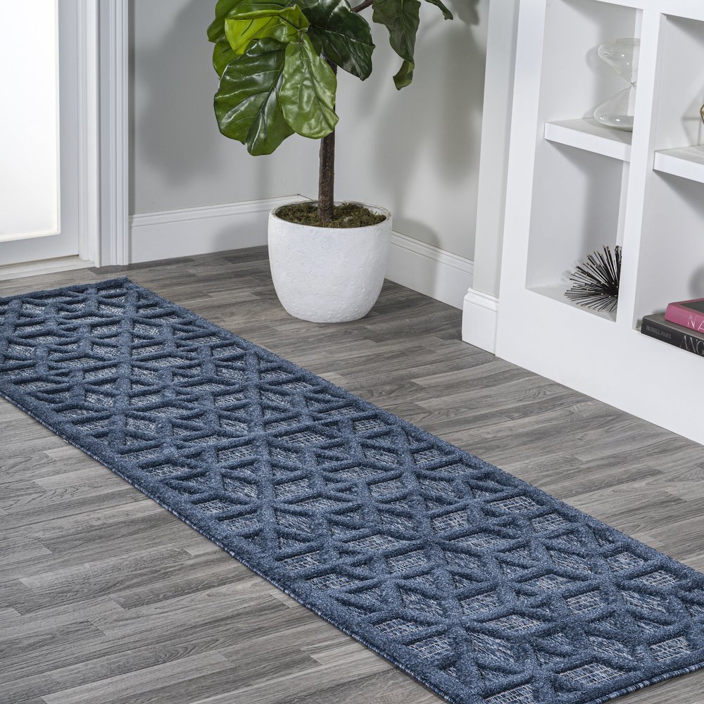 Talaia Neutral Geometric Indoor/Outdoor Area Rug. Picture 2