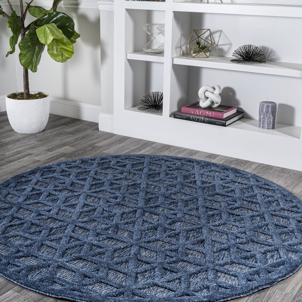 Talaia Neutral Geometric Indoor/Outdoor Area Rug. Picture 2