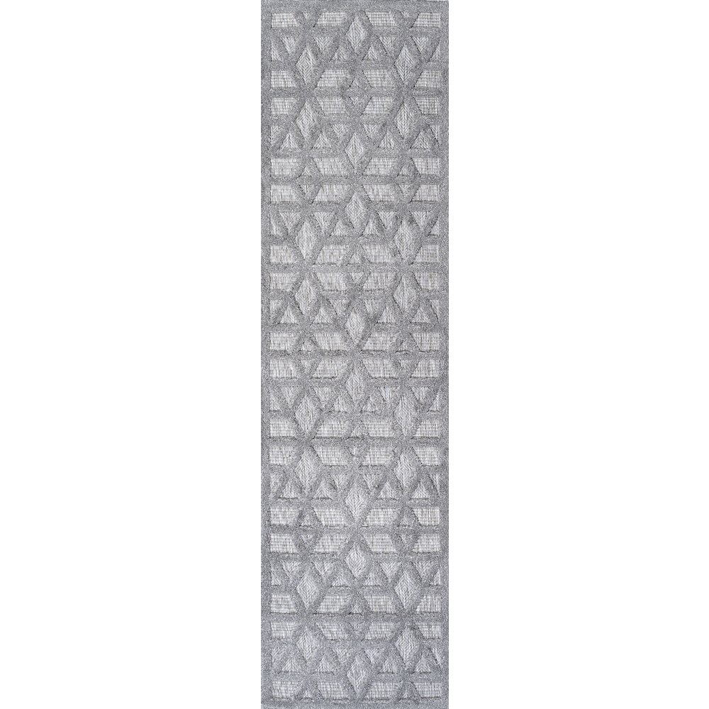Talaia Neutral Geometric Indoor/Outdoor Area Rug. Picture 1