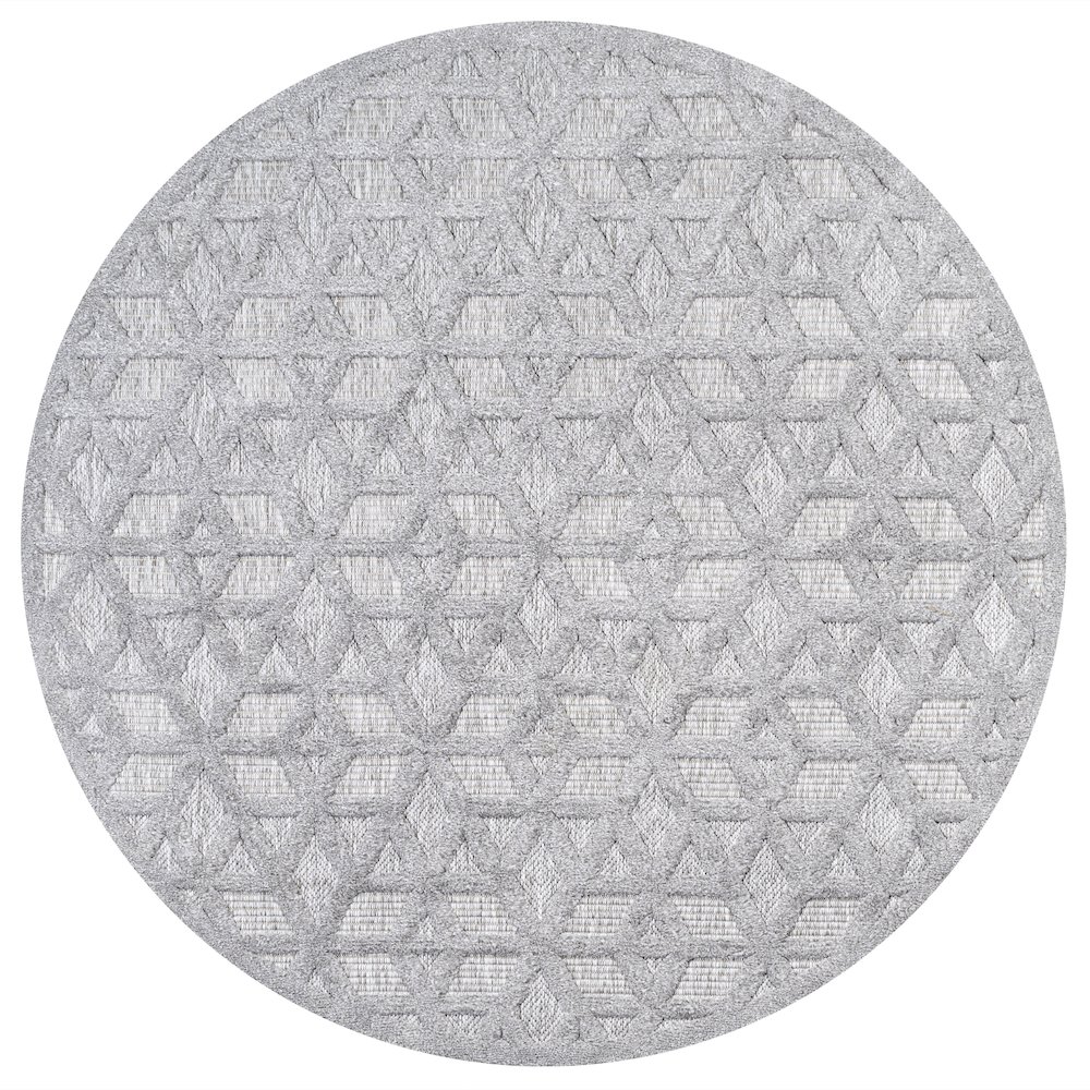Talaia Neutral Geometric Indoor/Outdoor Area Rug. Picture 1