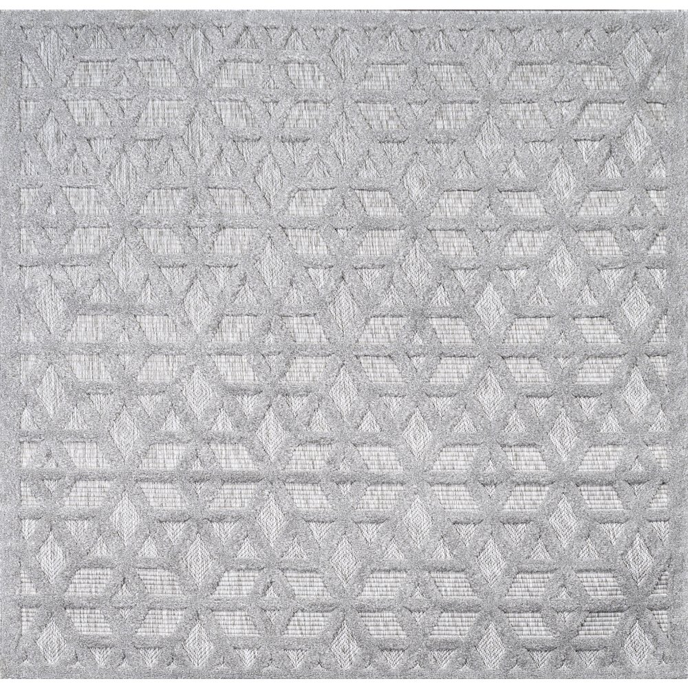 Talaia Neutral Geometric Indoor/Outdoor Area Rug. Picture 1