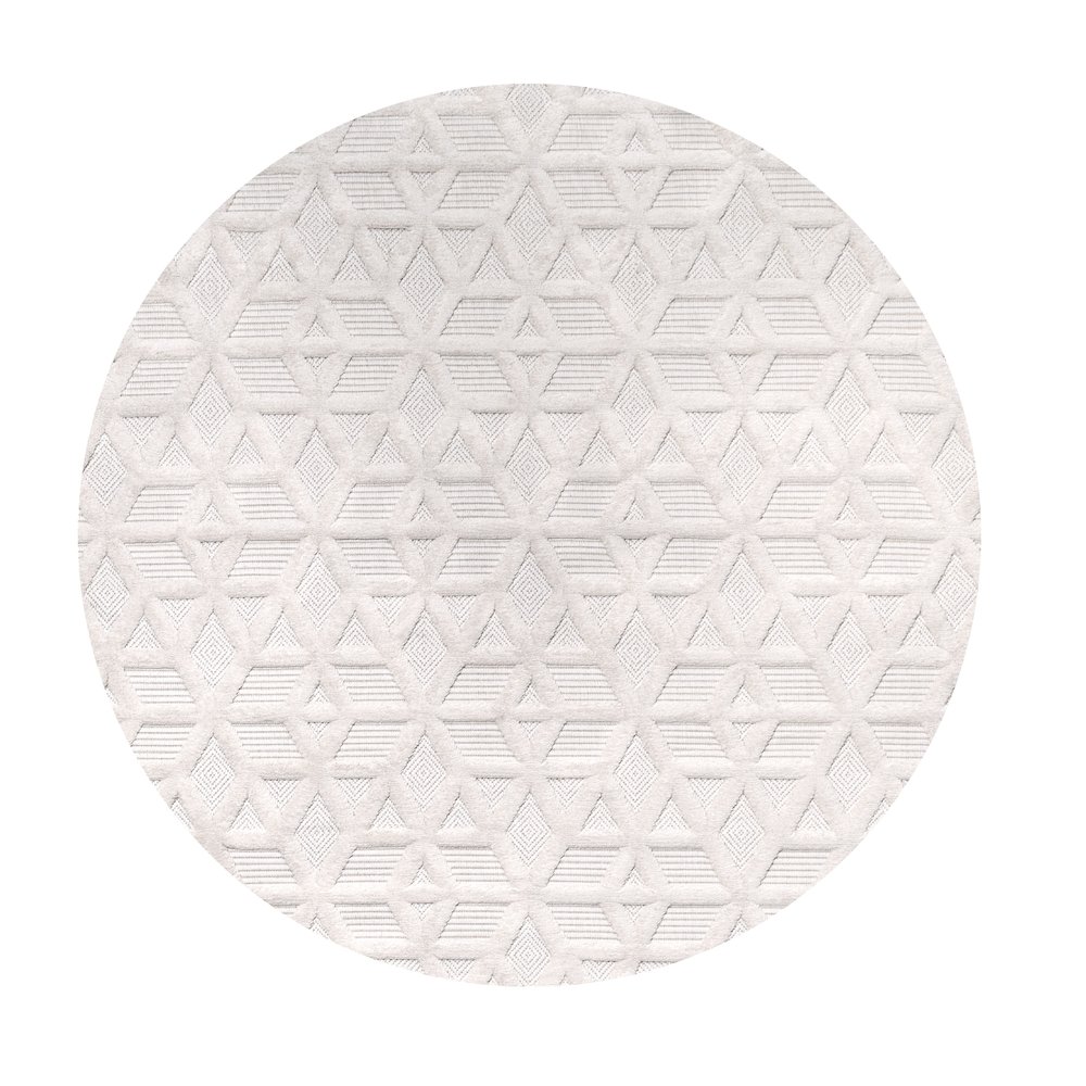 Talaia Neutral Geometric Indoor/Outdoor Area Rug. Picture 1