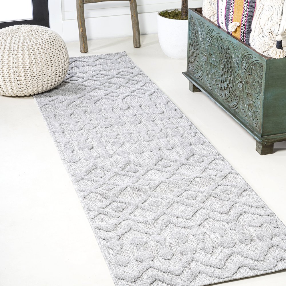 Peralta Moroccan Diamond Indoor/Outdoor Area Rug. Picture 2