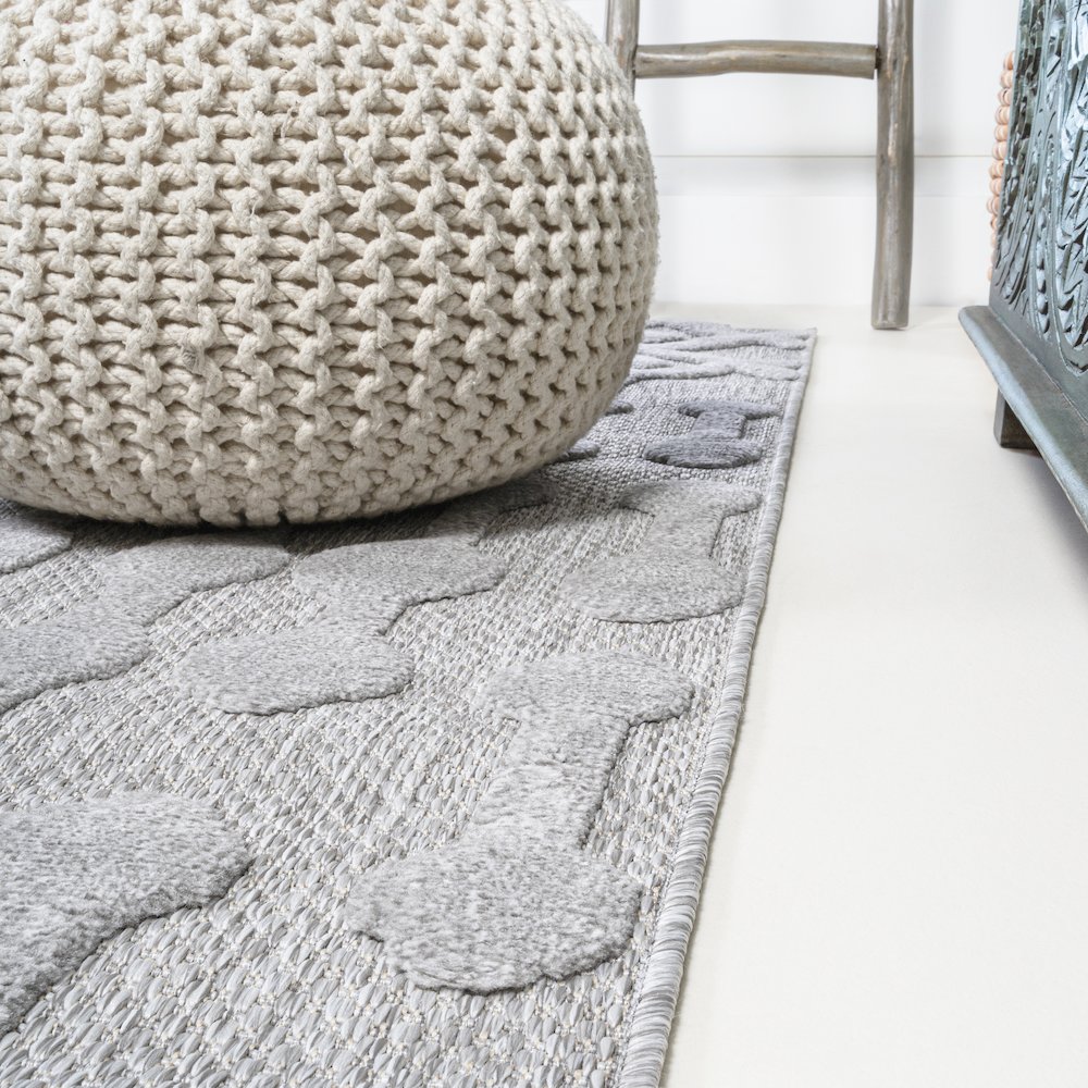 Peralta Moroccan Diamond Indoor/Outdoor Area Rug. Picture 7
