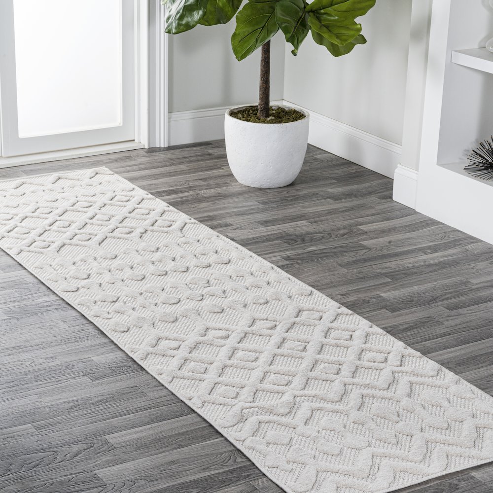 Peralta Moroccan Diamond Indoor/Outdoor Area Rug. Picture 2