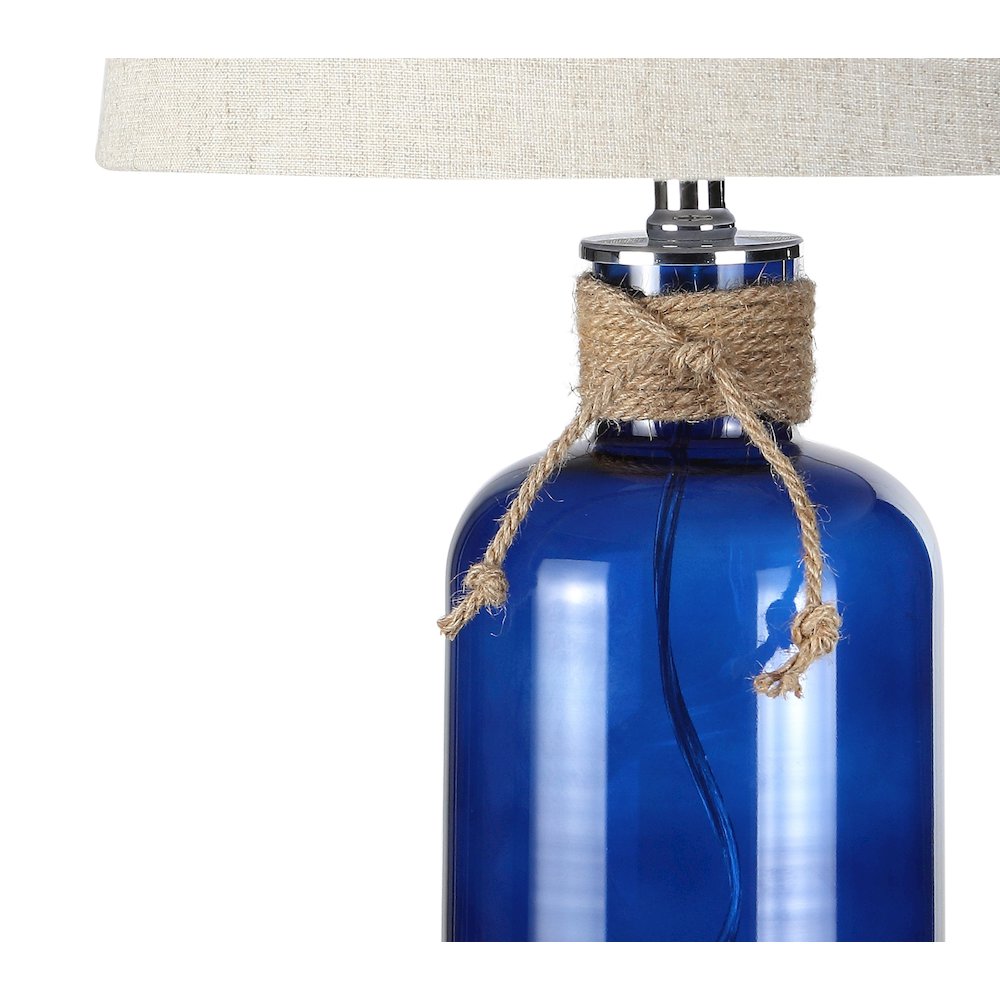 Azure Glass Bottle Led Table Lamp. Picture 3