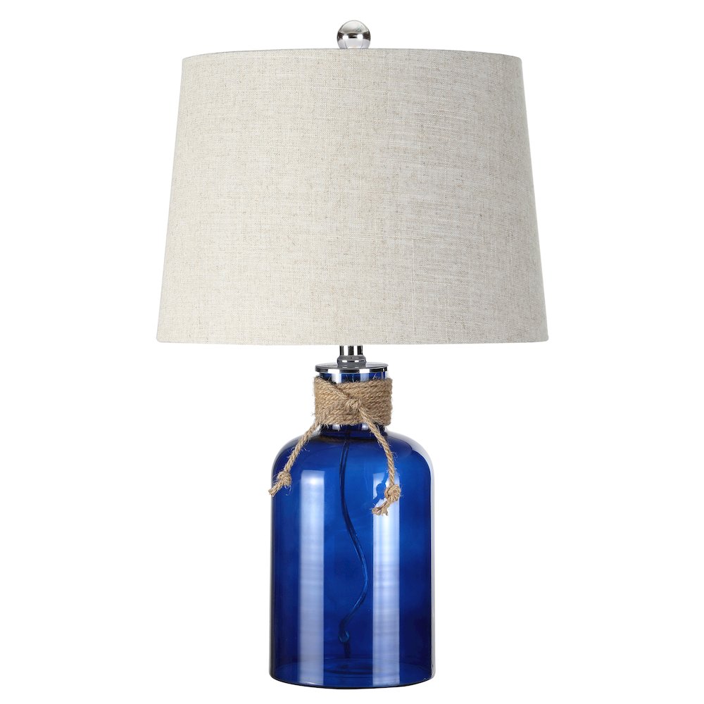 Azure Glass Bottle Led Table Lamp. Picture 2