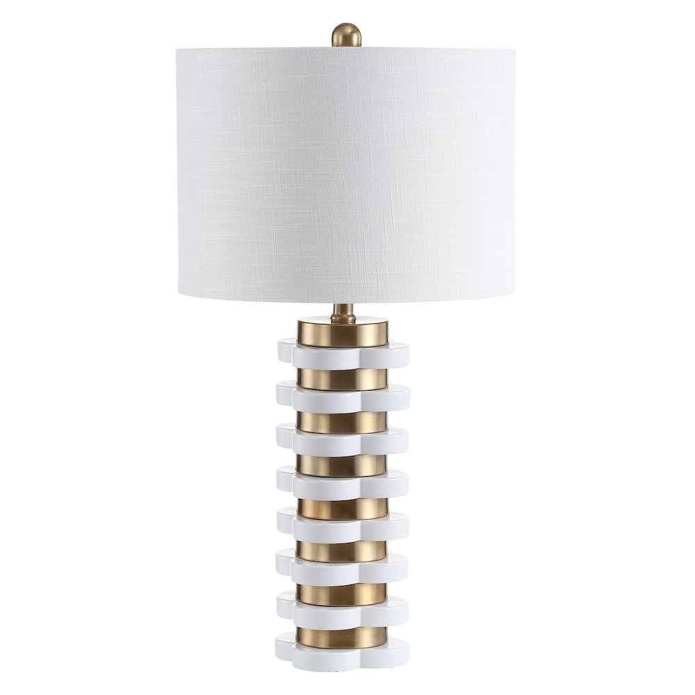 Wellington Quatrefoil Striped Resin Led Table Lamp. Picture 2