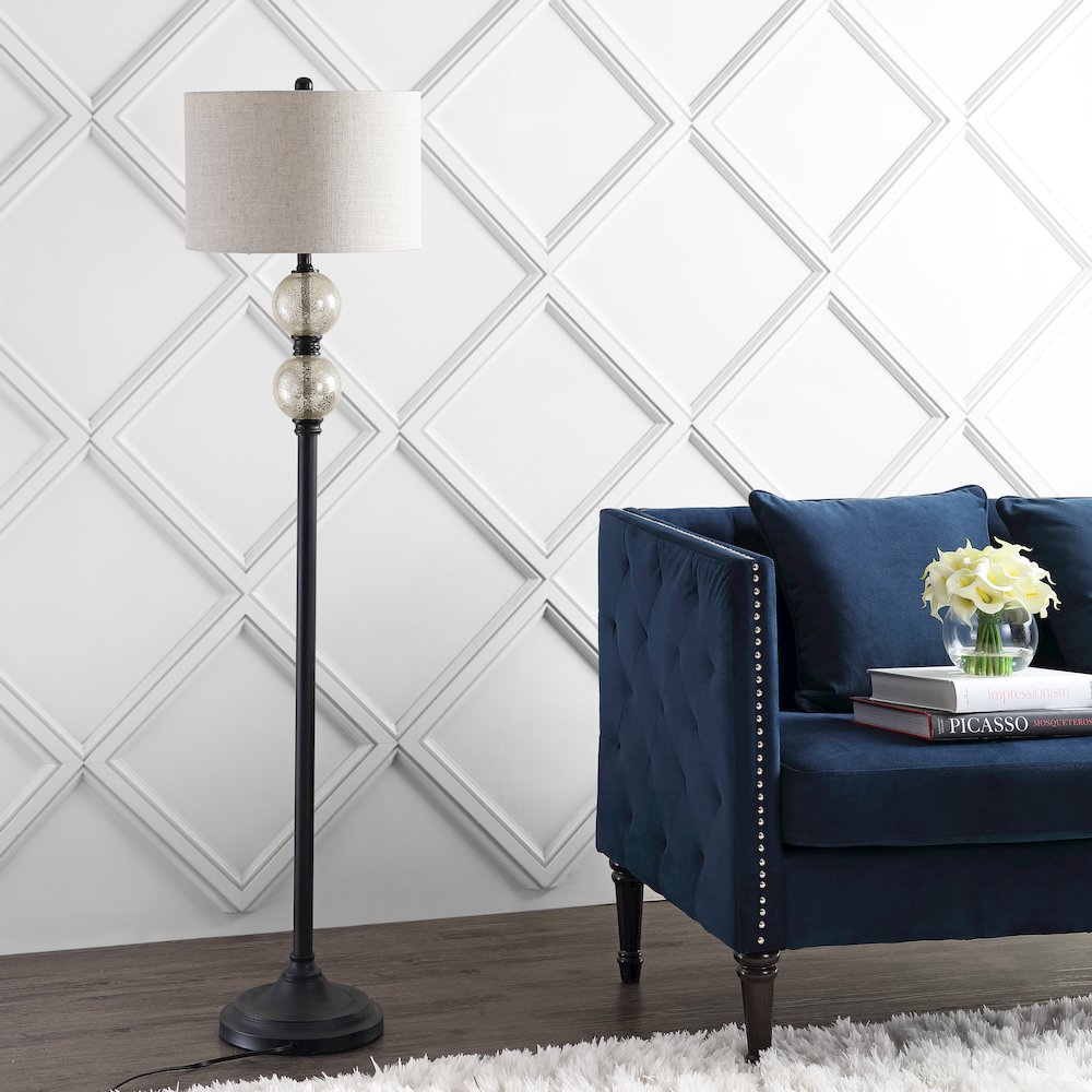 January Glassmetal Led Floor Lamp. Picture 6